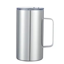 24oz Stainless Steel Insulated Tumbler Thermos Cup Coffee Mug w/ 2x Spare Lid