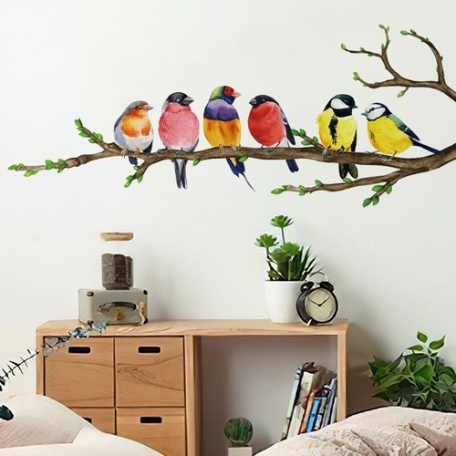 Birds branch wall stickers - birds,