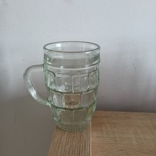 Vintage Used  Half Pint (0,274 ml) Dimple Beer Tankards Glass Mug Crown Dema
