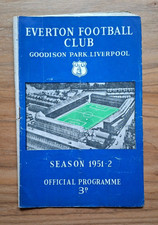 1952 - Everton v QPR, Division Two Match Programme.