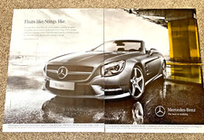 MERCEDES BENZ SL500 SL 4.7 - FRAMEABLE COLLECTIBLE ORIGINAL CLASSIC CAR ADVERT