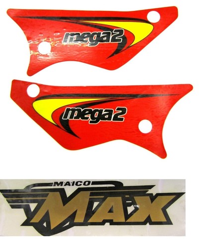 Maico side panels decals - , red