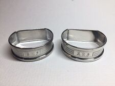 Pair Of Solid Silver Napkin