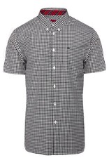 Merc Terry Black/White Gingham Cotton Short Sleeved Shirt - Retro Mod, Ska