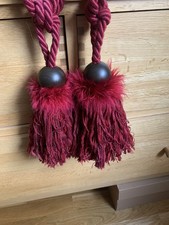 One Pair Luxury Large Curtain Tassels/Tie Backs Burgundy Colour New