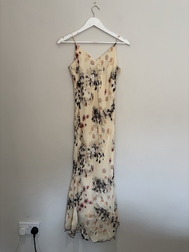 Y2k cream floral - cream, midi
