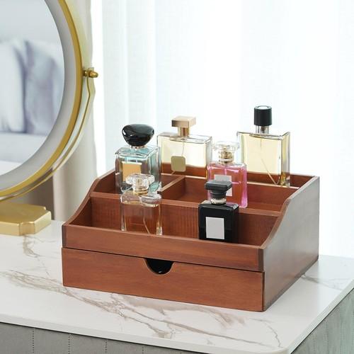 Wooden makeup organizer - wooden,