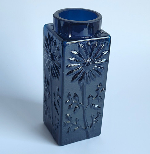 Vintage dartington blue glass - vintage,