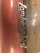 Lamborghini genuine chrome script Badge