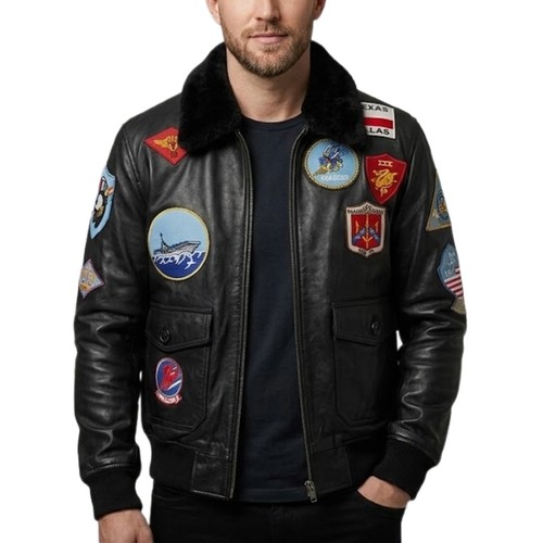 Men black real leather - men's,
