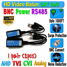 1 pair HD Balun CCTV BNC Video