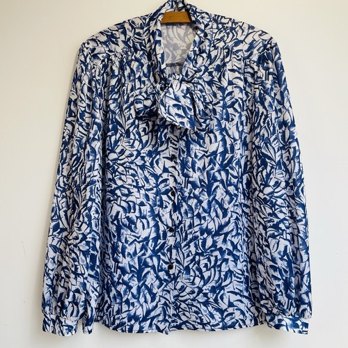 Vintage 80s women blue white - vintage,