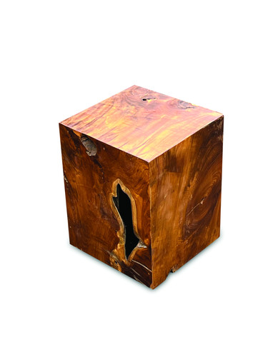 Low teak root block column - root,
