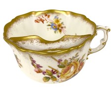 Dresden China Gold Floral Design Cup with Handle Decorative Piece