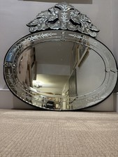 Large Venetian Style Decorative Overmantle Mirror
