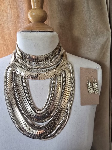 Cleopatra bib necklace - cleopatra, and