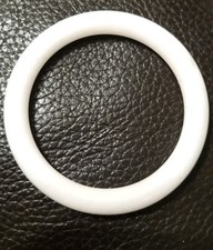 White jadite bangle - white,