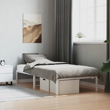 WALPLUS Metal Bed Frame White