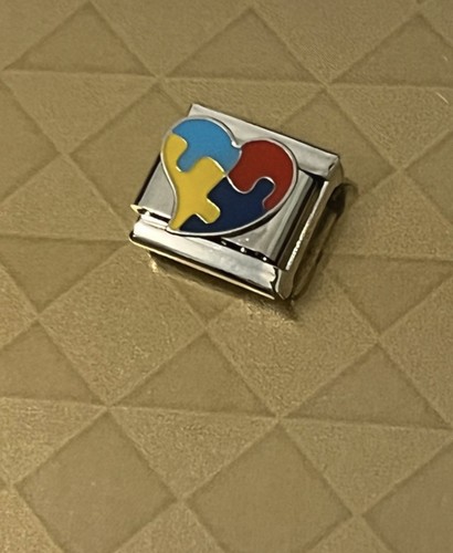 Autism awareness silver charm - ,