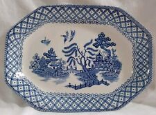 Royal Staffordshire, J&G Meakin, Willow 8.5"x6.25" Octagon Serving Dish, c1970s