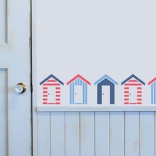Beach Huts Reusable Wall
