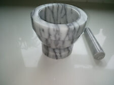 Pestle & Mortar white & grey marble 4.5"  2.350kgs  Very good condition Used