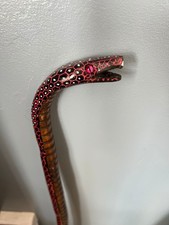 HAND CRFT WOODEN SNAKE ART WALKING STICK-35/5"