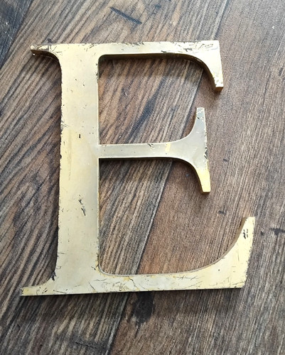 Vintage shop sign - letter, "e"
