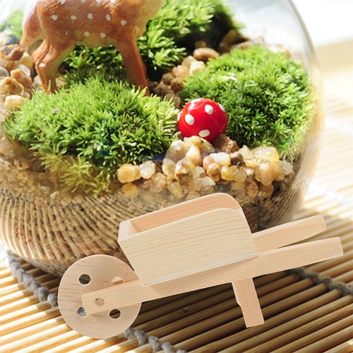 2pcs mini wooden wheelbarrows - 2pcs,