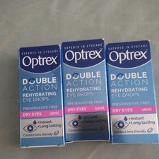 3 x Optrex Double Action Drops