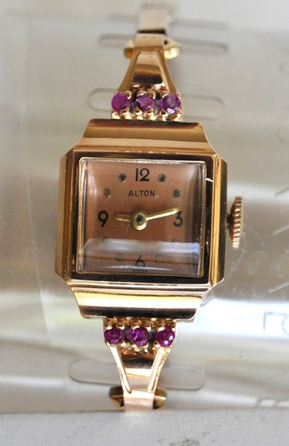 Vtg 1940 14k solid - vtg., rose