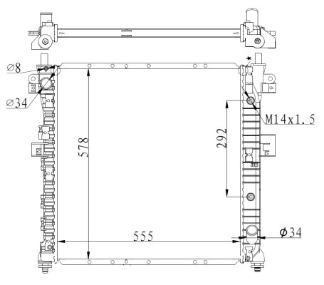 Radiator engine cooling fits - engine,