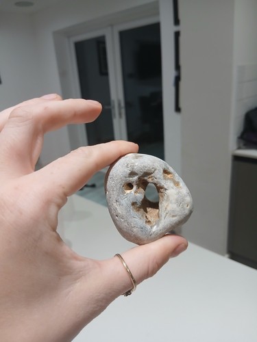 Large hag stone holey - , witch
