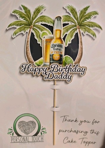 Corona beer personalised cake - beer,