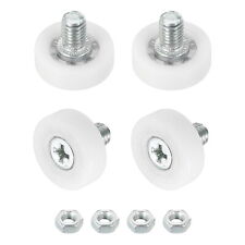 Pack of 4 Drawer Rollers Nylon Cabinet 19mm Pulley Replacement Wheels with Nuts