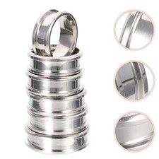 18 Pcs Titanium Steel Man Rings for Making Stainless Finger