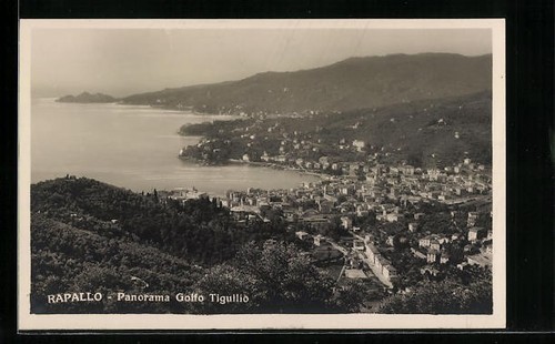 Postcard rapallo panorama - postcard, rapallo,