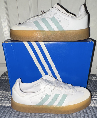 Adidas sambae white green 6 - adidas, w