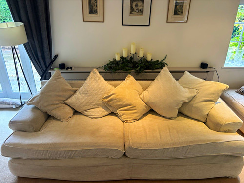 Cream fabric sofas 240cm - cream,
