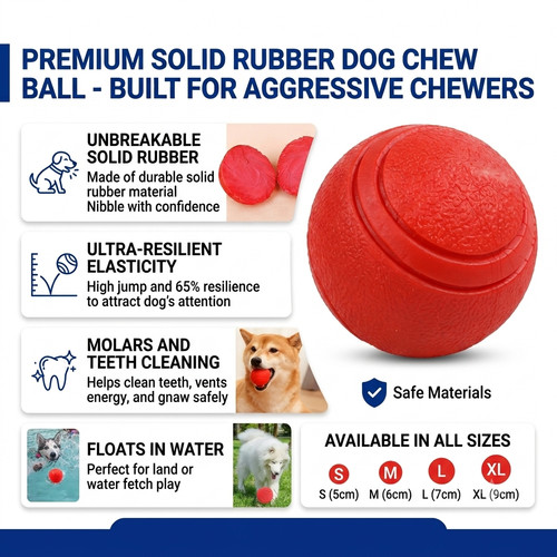 Indestructible dog ball - dog, –