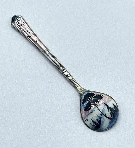 Danish silver salt spoon - salt,