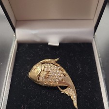 Golf Fish pin  brooch vintage