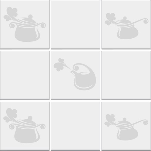 Kitchen tile stickers - stickers, pot