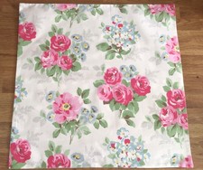 Cushion Cover Made W/ Cath Kidston Regal Rose & Spots Fabric New Floral Bouquet