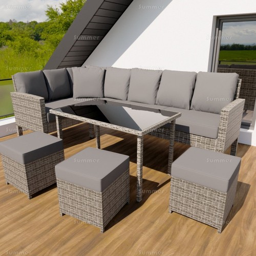 Seat rattan corner dining - 8,
