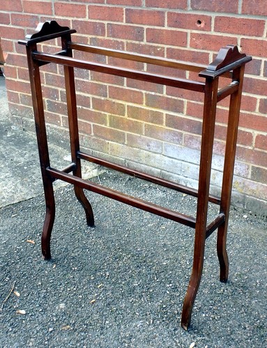 Antique solid walnut - , towel