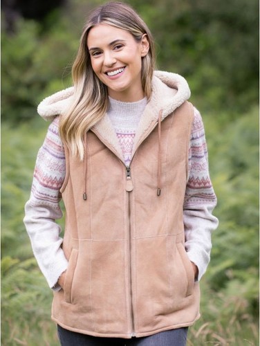 Shearling vest women - vest,
