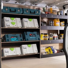 Vauxhall Vivaro L1 (SWB) 2014-19 Toolbox & Rear HEXABOARD Van Racking Shelving