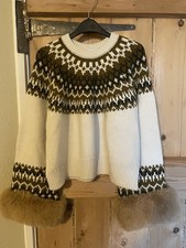 Zara Fairisle Jumper Fur Cuffs