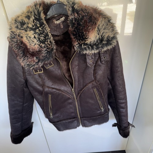 Vintage faux leather fur biker - leather&fur,